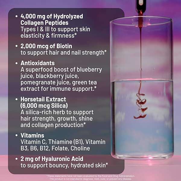 NatureWise Hydrolyzed Liquid Collagen for Women & Men 4000mg - High Absorption, Type 1 & 3 Peptides with Biotin + Vitamin C + Vitamin B Complex & Hyaluronic Acid -Mixed Berry - 10 Tubes[10 Day Supply] - Image 2