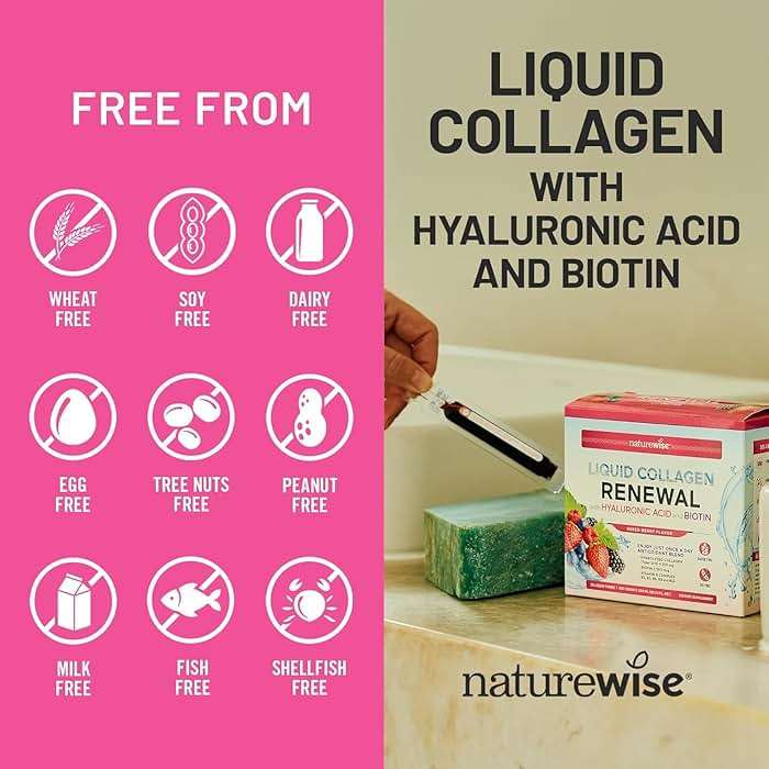 NatureWise Hydrolyzed Liquid Collagen for Women & Men 4000mg - High Absorption, Type 1 & 3 Peptides with Biotin + Vitamin C + Vitamin B Complex & Hyaluronic Acid -Mixed Berry - 10 Tubes[10 Day Supply] - Image 5