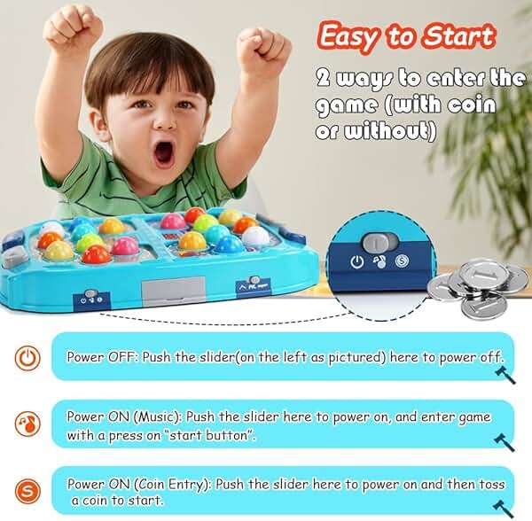 Whack Game Mole for Toddlers, Toys for 3-12 Year Old Boys Girls, Pounding Toys for Age 3-8, Birthday Gifts for 3 4 5 6 7 8+ Year Old Boys Kids, Educational Toy with Sound,Light,PK Mode with 2 Hammers - Image 5
