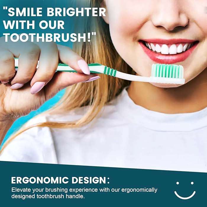 Navona 30 PCS Premium Individually Wrapped Bulk Toothbrush Pack, Disposable Toothbrushes, Kids Toothbrush, Medium Soft Bristle Toothbrushes, Ergonomics Handle, Perfect for Travel Hotel Donation - Image 5