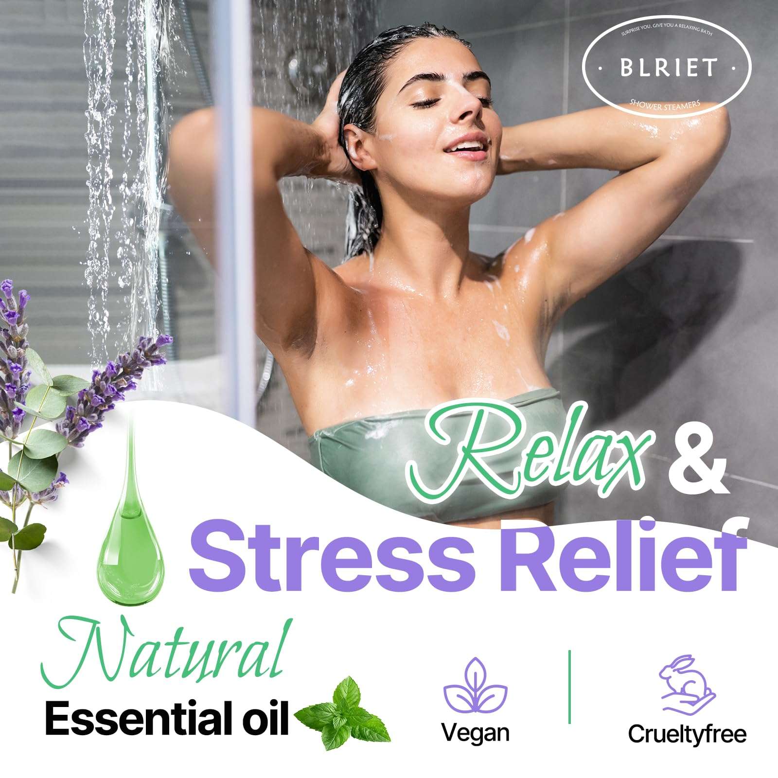 Shower Steamers Aromatherapy Blriet Gifts for Women, Teen Girls, Wife, Her, Mom, Father Days, Daughter, Grandma Basket Stuffers Birthday Gifts Decoration Travel Essentials Self Care Home Spa 8 Pack - Image 3