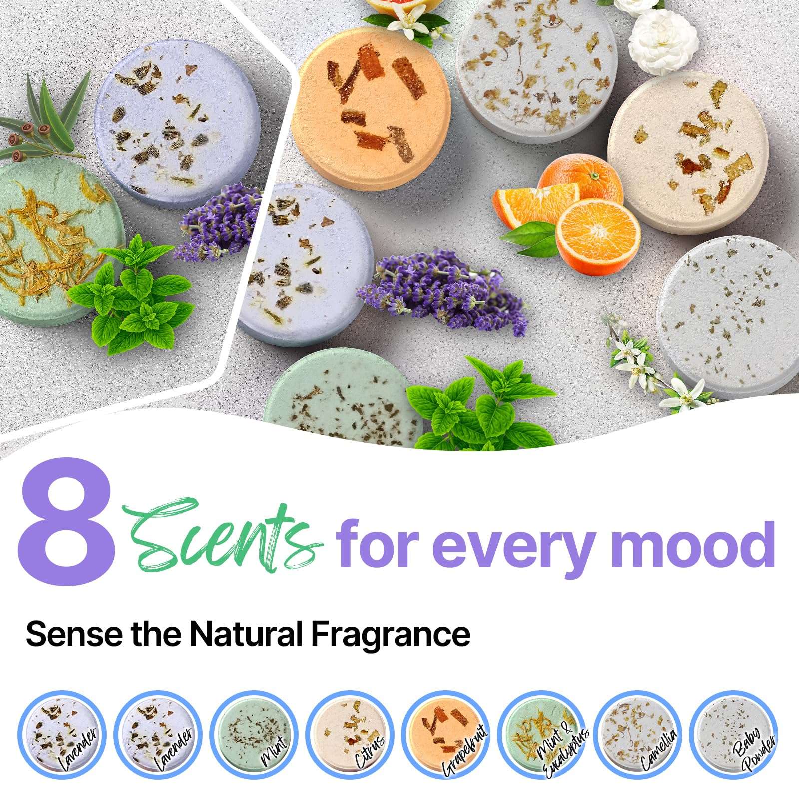 Shower Steamers Aromatherapy Blriet Gifts for Women, Teen Girls, Wife, Her, Mom, Father Days, Daughter, Grandma Basket Stuffers Birthday Gifts Decoration Travel Essentials Self Care Home Spa 8 Pack - Image 4