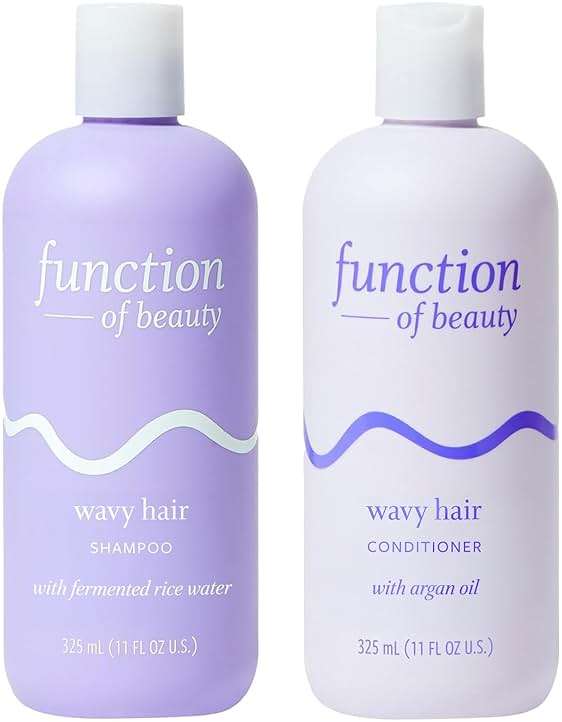 Function of Beauty Wavy Hair Shampoo & Conditioner Set - Sulfate-Free Shampoo & Conditioner Duo for Natural Wavy Texture - Lightweight, Anti-Frizz, Strengthening & Hydrating - Hair Care Products - Image 1