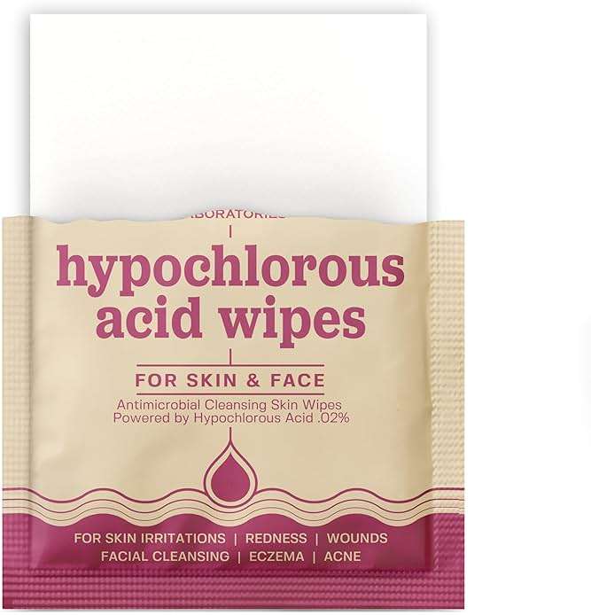 BASE LABORATORIES Hypochlorous Acid Wipes for Face & Skin - Facial Cleansing and Daily Skin Repair Hypochlorous Acid Wipes - for Sensitive Skin, Redness, Irritations, Eczema - 75 Wipes - Image 9