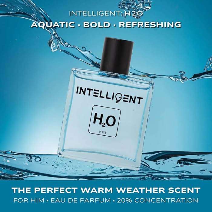 Intelligent H2O Eau de Parfum | Cologne for Men | Aquatic, Bold, and Refreshing | 3.4 Fl Oz (100 mL) - Image 2