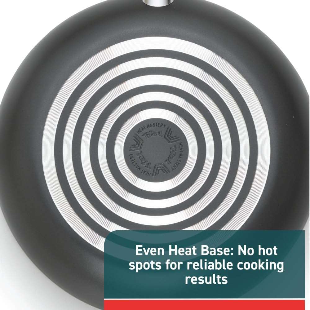 T-fal Initiatives Nonstick Cookware Set 6 Piece Oven Safe 350F Cookware, Pots and Pans, Oven, Broil, Dishwasher Safe Gray - Image 7