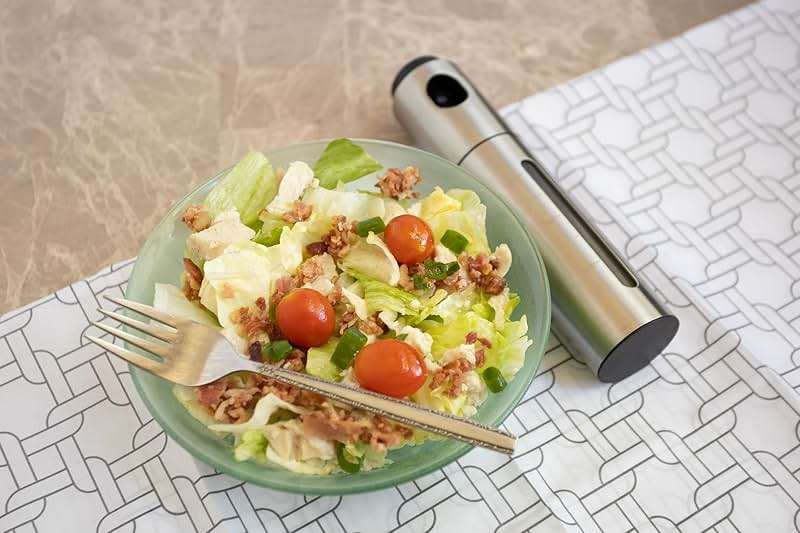 Fox Run Olive Oil Sprayer Bottle, 7" x 1.5" Stainless Steel Oil Mister - Image 3