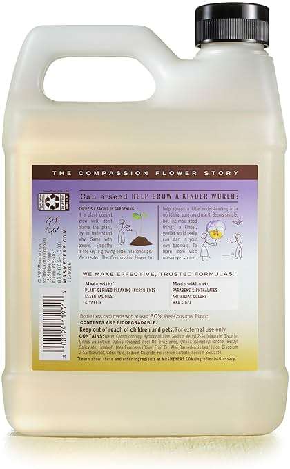 MRS. MEYER'S CLEAN DAY Hand Soap Refill, Compassion Flower Scent, 33 Fl Oz Bottle - Image 2