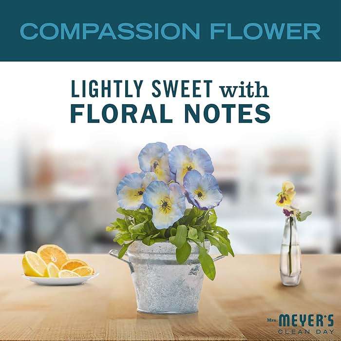 MRS. MEYER'S CLEAN DAY Hand Soap Refill, Compassion Flower Scent, 33 Fl Oz Bottle - Image 3