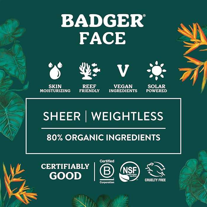 Badger Zinc Oxide Face Sunscreen SPF 30, Lightweight Mineral Sunscreen for Face, Matte Finish, No White Cast, Vegan, Water Resistant, Unscented, Mineral Sunblock Face Lotion, 1.7 fl oz - Image 3