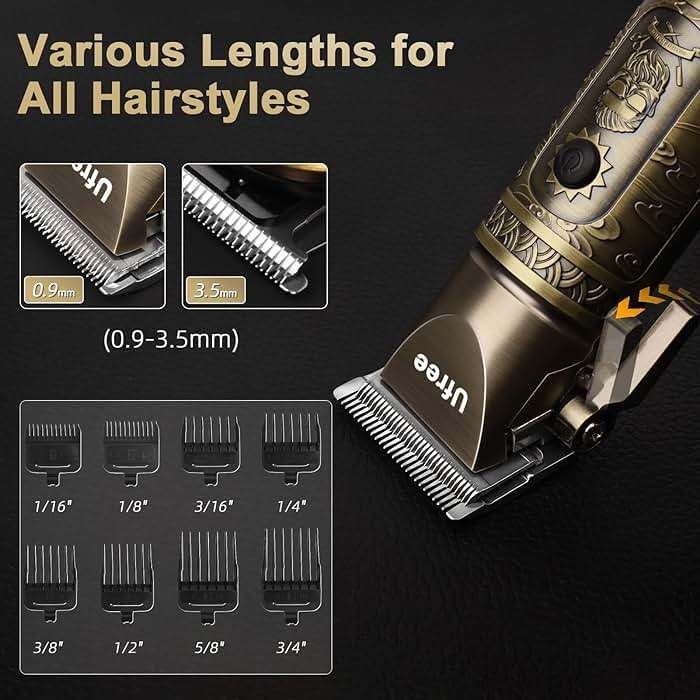 Ufree Beard Trimmer for Men with Hair Clipper, Professional Hair Clippers for Men and Hair Trimmers, Cordless Electric Razor Mens Grooming Kit for Nose, Face, Ear, Body, Gifts for Men Husband Father - Image 4
