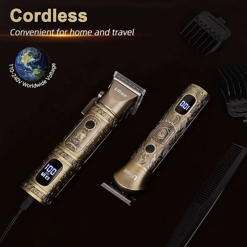 Ufree Beard Trimmer for Men with Hair Clipper, Professional Hair Clippers for Men and Hair Trimmers, Cordless Electric Razor Mens Grooming Kit for Nose, Face, Ear, Body, Gifts for Men Husband Father - Image 7