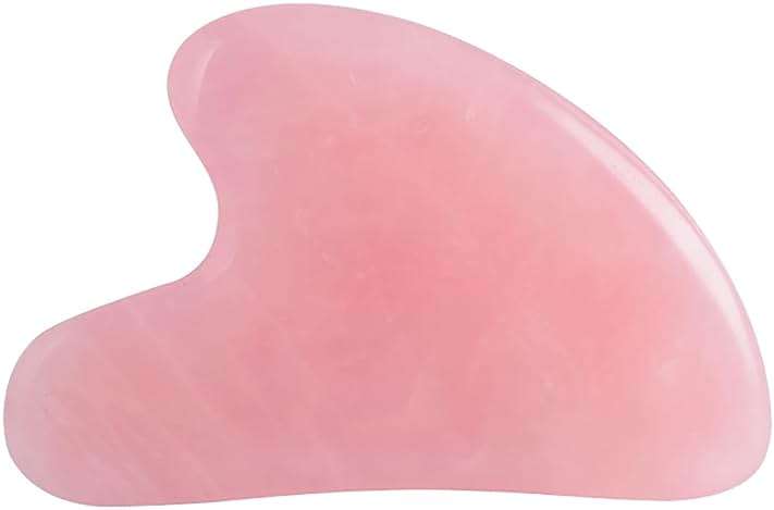 YAMHOHO Gua Sha Jade Stone Gua Sha Massage Tool, Guasha Tool for Face and Body Skin Massage. Tools for SPA Acupuncture, Pink Stone for Body Face Neck and Eye, Skin Care Gift for Woman (Pink) - Image 2