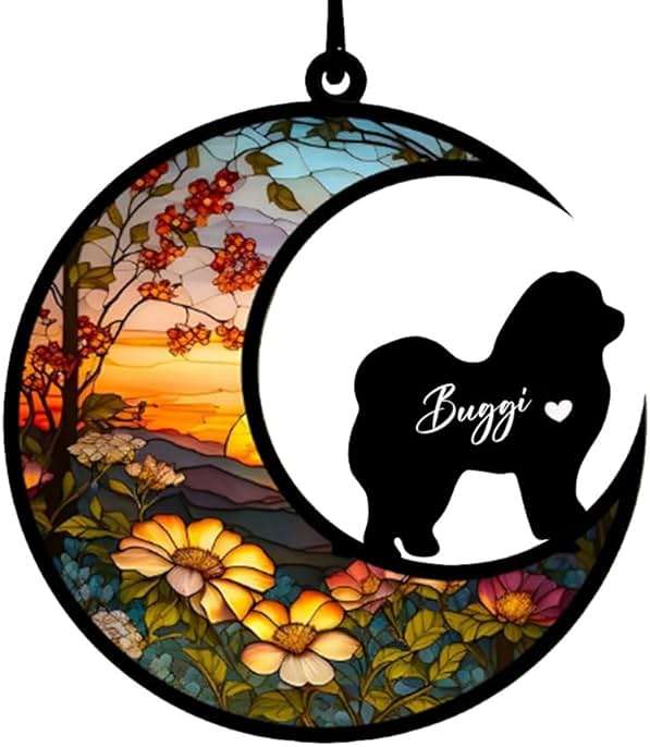 Personalized Chow Chow Dog Memorial Ornament, Custom Dog Name, Loss of Dogs Ornament, Gift for Dogs Lovers, Christmas, Birthday - Image 1