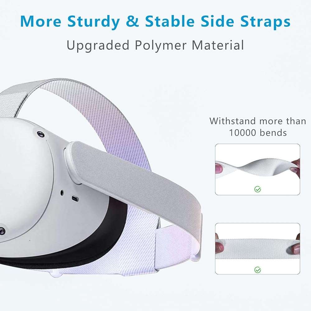 Original Replacement Head Strap for Meta Oculus Quest 2, Enhanced Comfort and Gaming Immersion VR Accessories Compatible with Oculus/Meta Quest 2 Elite Strap - Image 2