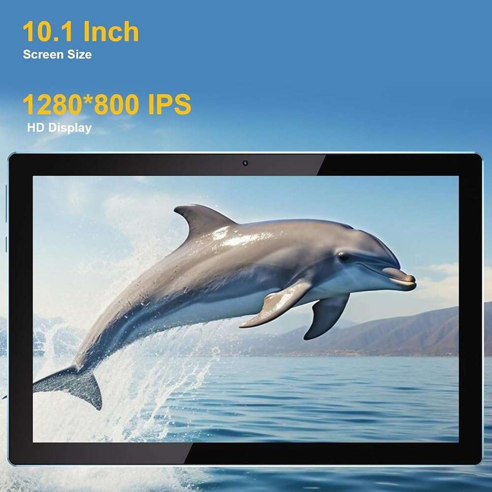 IWEGGO Android 15 Tablet, 10 Inch 18GB RAM+128GB ROM/ 2TB Expandable Tablet, 2.0GHz Quad-core Processor, 1280*800 HD Touch Screen, 5G WiFi6 BT 5.0, 2 in 1 Tablets with Keyboard Case Mouse Stylus Blue - Image 6