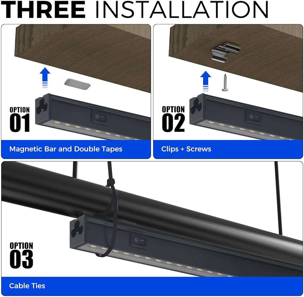 Barrina T5 Grow Lights for Indoor Plants, Full Spectrum Grow Light, 1ft LED Plant Light, Black Cover LED Grow Light Strips, 3 Mounting Modes, Magnetic Installation, Plug and Play, 5000K, 4 Packs - Image 8