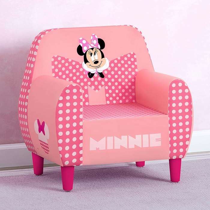 Delta Children - Disney Minnie Mouse Foam Chair for Kids, Pink - Image 2