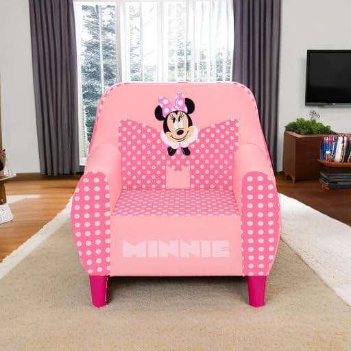 Delta Children - Disney Minnie Mouse Foam Chair for Kids, Pink - Image 4