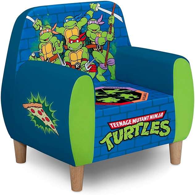 Delta Children Teenage Mutant Ninja Turtles Foam Chair for Kids, Green - Image 1