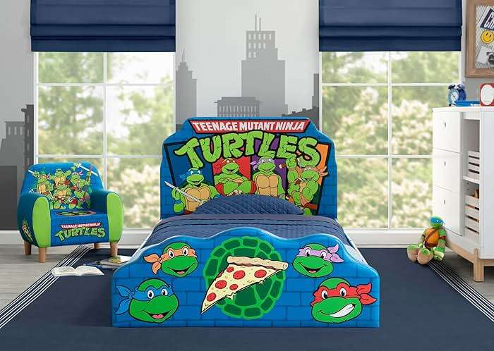 Delta Children Teenage Mutant Ninja Turtles Foam Chair for Kids, Green - Image 3
