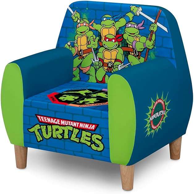 Delta Children Teenage Mutant Ninja Turtles Foam Chair for Kids, Green - Image 4