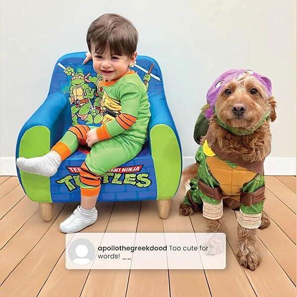 Delta Children Teenage Mutant Ninja Turtles Foam Chair for Kids, Green - Image 6