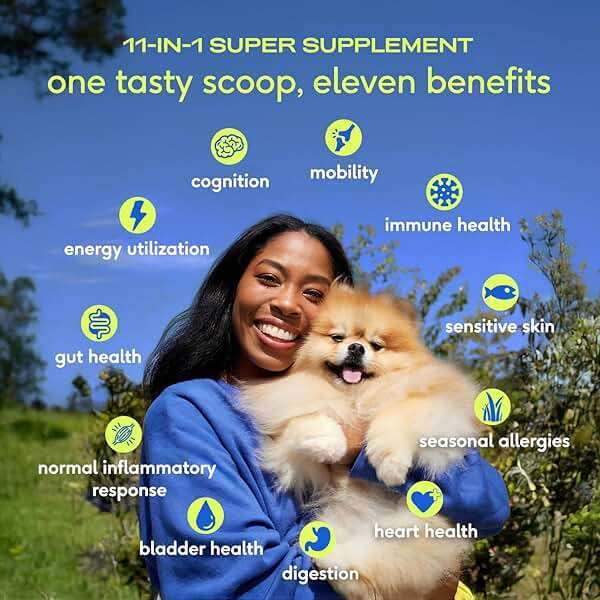 Native Pet The Daily Dog Vitamins & Supplements - 11-in-1 Multivitamin Powder for Dogs - Supports Whole Body Health, Digestion, Mobility & Immunity with Collagen, Glucosamine & Probiotics – 30 Scoops - Image 2