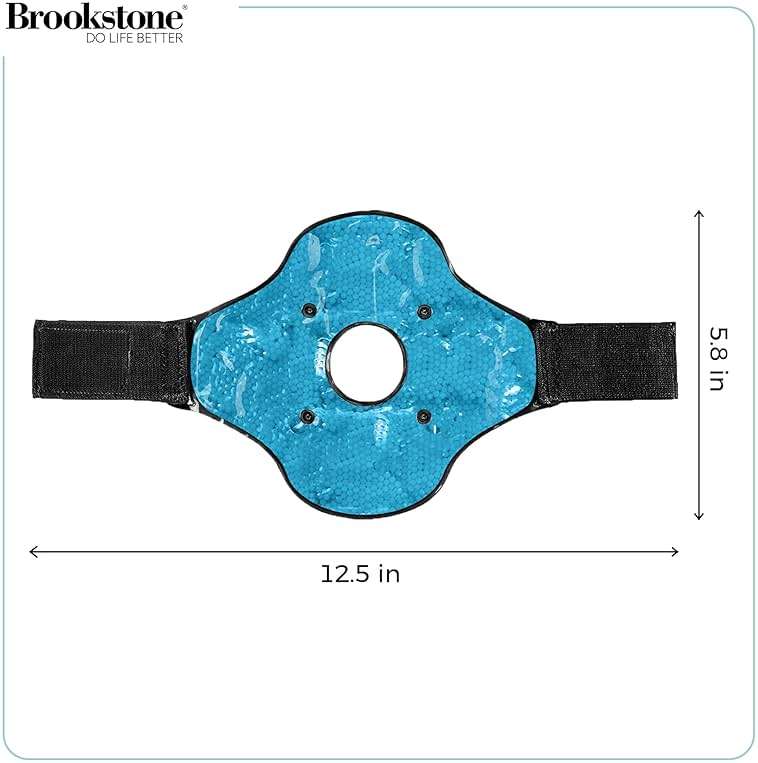 Brookstone Knee Ice Pack Wrap with Silica Beads - Hot & Cold Therapy for Pain Relief - Reusable Ice Packs for Knees for Swelling, Injuries & Post-Surgery Recovery, Ideal Mothers Day Gift, Azure Blue - Image 7