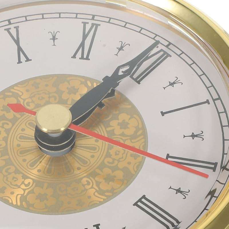 Yardwe Retro Clock 3 Inch Quartz Clock Insert with Roman Numeral Dial Metal Frame Silent Movement for DIY Craft Decoration - Image 7