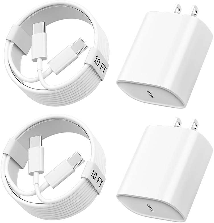 iPhone 17 16 15 Charger Fast Charging, 10 FT Long USB C Charger Cord with 20W Type C Fast Phone Charging Block for iPhone 17/17 Pro/17 Pro max/Air, for iPhone 16 15 Pro Max Plus, iPad, Android - Image 1