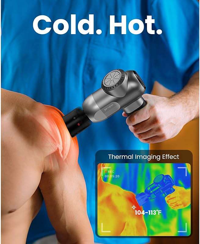 BOB AND BRAD C2 Pro Massage Gun with Heat and Cold Therapy, FSA Eligible & HSA Approved, PT-Developed Deep Tissue Back Massager for Athletes, Men & Women — Birthday & Holiday Gifts - Image 3