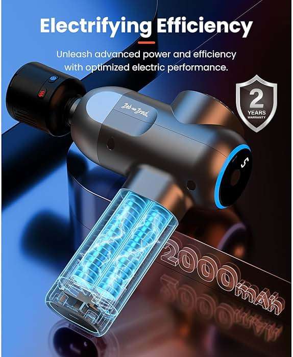 BOB AND BRAD C2 Pro Massage Gun with Heat and Cold Therapy, FSA Eligible & HSA Approved, PT-Developed Deep Tissue Back Massager for Athletes, Men & Women — Birthday & Holiday Gifts - Image 8