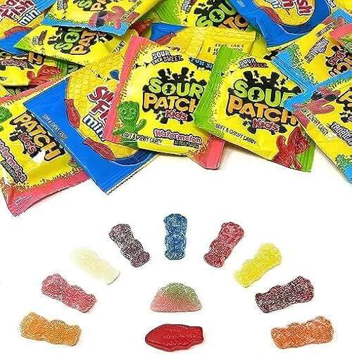 Bulk Gummy Candy Assortment - 1.5-Lbs Sour Patch Original, Tropical, Zombie and Watermelon, and Gummy Candy Minis - Sweet and Sour Soft Candy Party Mix Snack Assortment - Individually Wrapped (24-Oz) - Image 4