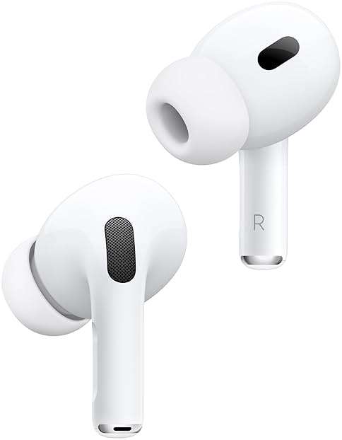 Apple AirPods Pro (2nd Generation) Wireless Ear Buds with USB-C Charging, Up to 2X More Active Noise Cancelling Bluetooth Headphones, Transparency Mode, Adaptive, Personalized Spatial Audio, White - Image 1