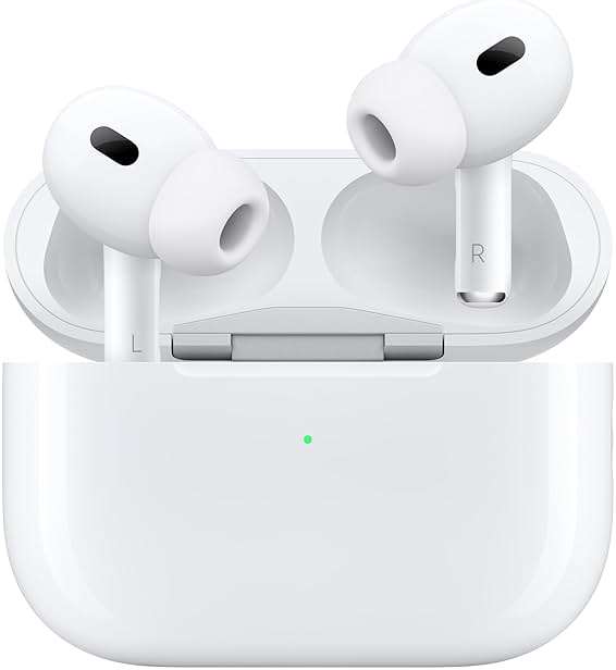 Apple AirPods Pro (2nd Generation) Wireless Ear Buds with USB-C Charging, Up to 2X More Active Noise Cancelling Bluetooth Headphones, Transparency Mode, Adaptive, Personalized Spatial Audio, White - Image 2