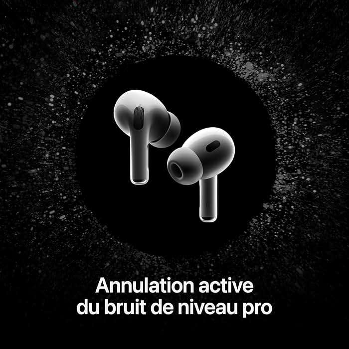 Apple AirPods Pro (2nd Generation) Wireless Ear Buds with USB-C Charging, Up to 2X More Active Noise Cancelling Bluetooth Headphones, Transparency Mode, Adaptive, Personalized Spatial Audio, White - Image 6