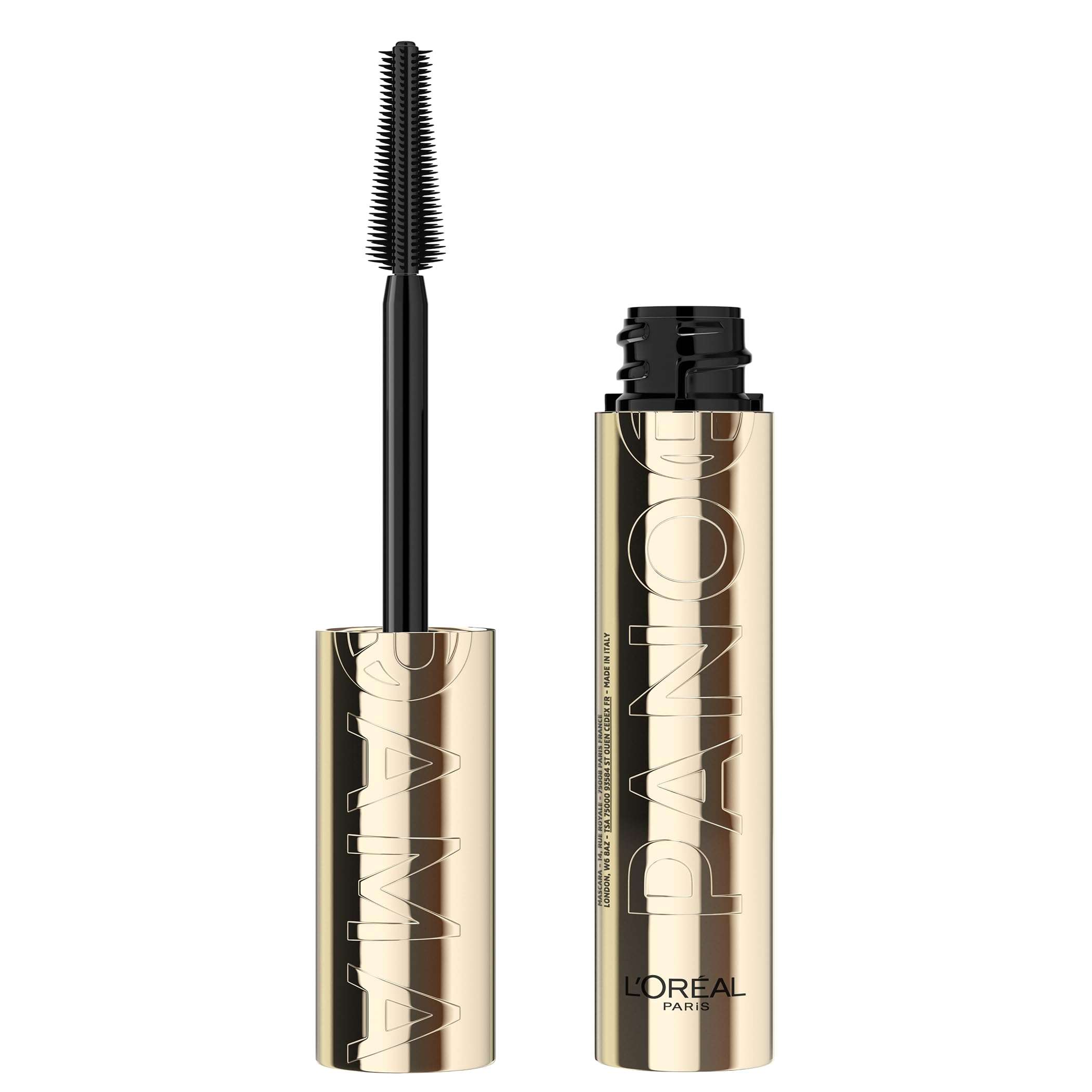 L'Oreal Paris Voluminous Panorama Mascara, Volumizing and Lengthening Mascara, Washable Longwear and Smudge Resistant Make Up, Blackest Black, 0.33 Fl Oz - Image 1