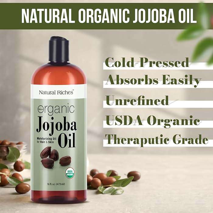 Jojoba Oil 16 Fl Oz - Moisturizing Oil for Face, Hair, Skin & Nails | Hexan Free and Cold Pressed Carrier Oil - Natural Riches - Image 3