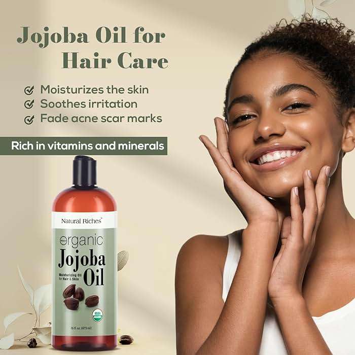 Jojoba Oil 16 Fl Oz - Moisturizing Oil for Face, Hair, Skin & Nails | Hexan Free and Cold Pressed Carrier Oil - Natural Riches - Image 4
