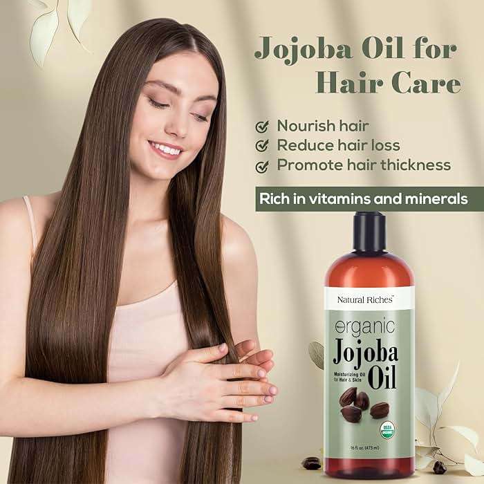 Jojoba Oil 16 Fl Oz - Moisturizing Oil for Face, Hair, Skin & Nails | Hexan Free and Cold Pressed Carrier Oil - Natural Riches - Image 5