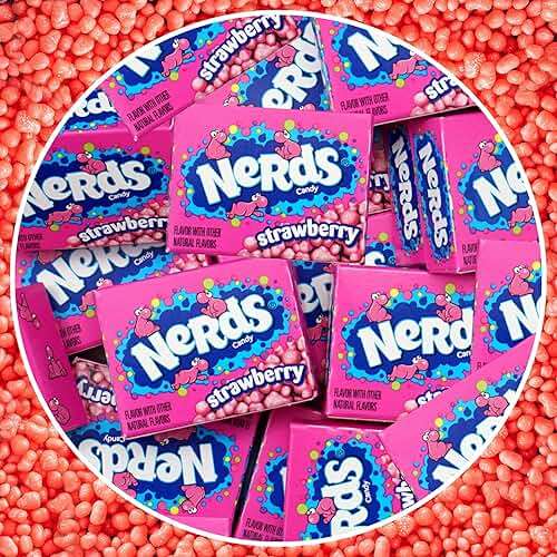 Strawberry Box Candy, 2lb Bulk Bag (Approx 65 Treat Size Boxes), Strawberry Flavor, Pink Candy - Image 1