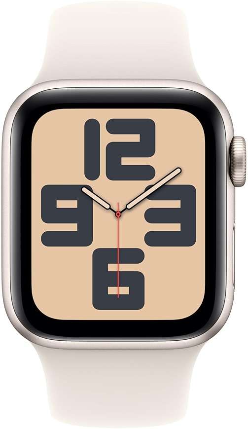 Apple Watch SE (2nd Gen) [GPS 40mm] Smartwatch with Starlight Aluminum Case with Starlight Sport Band S/M. Fitness & Sleep Tracker, Crash Detection, Heart Rate Monitor - Image 2