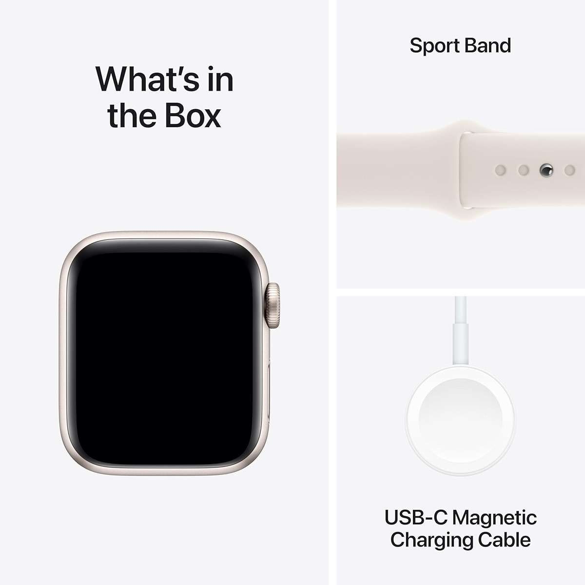 Apple Watch SE (2nd Gen) [GPS 40mm] Smartwatch with Starlight Aluminum Case with Starlight Sport Band S/M. Fitness & Sleep Tracker, Crash Detection, Heart Rate Monitor - Image 6