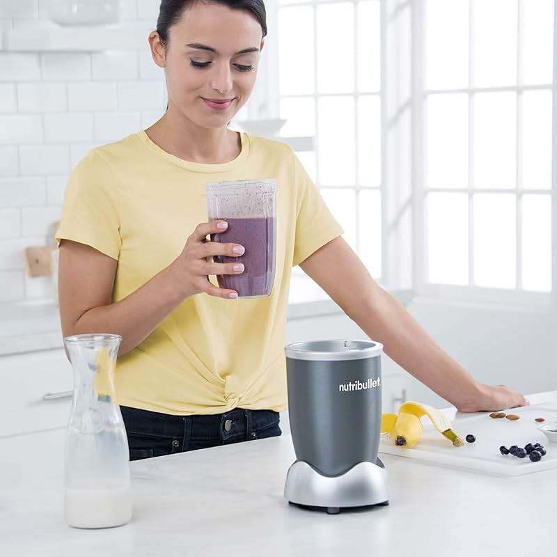 nutribullet Personal Blender for Shakes, Smoothies, Food Prep, and Frozen Blending, 24 Ounces, 600 Watt, Gray, (NBR-0601) - Image 2