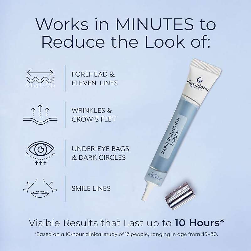 Plexaderm Rapid Reduction Eye Serum - Visibly Reduces Under-Eye Bags, Wrinkles, Dark Circles, Fine Lines & Crow's Feet Instantly, Anti Aging Wrinkle Remover for Face, Full Size Tube - Image 3