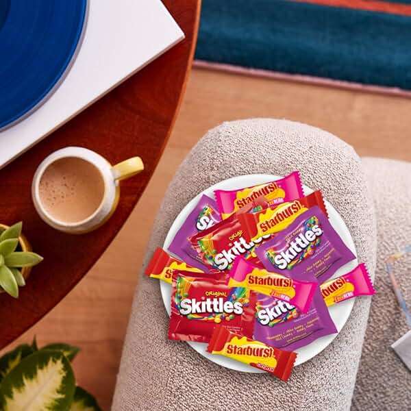 SKITTLES Original, Wild Berry & STARBURST Original and FaveReds Fun Size Chewy Candy Variety Pack, Party Size, 20.13 Oz Bulk Candy - Image 5