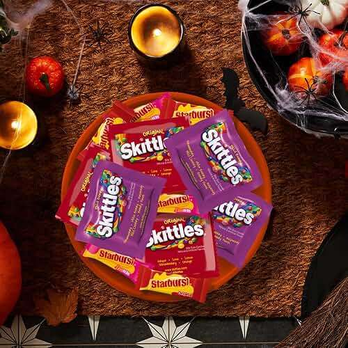 SKITTLES Original, Wild Berry & STARBURST Original and FaveReds Fun Size Chewy Candy Variety Pack, Party Size, 20.13 Oz Bulk Candy - Image 6