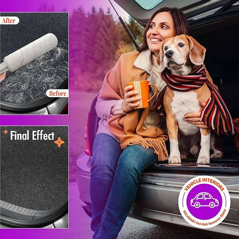 SALVMARY Pumice Stone Toilet Bowl Cleaner with Handle Hard Water Stain Remover for Household Cleaning, Pet Hair Remover Pumice Stone Cat Dog Fur Removal Tool, White 1 Pack - Image 5