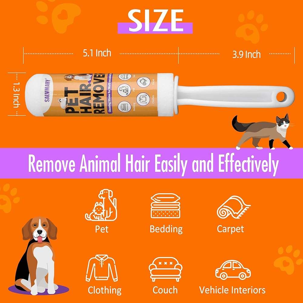 SALVMARY Pumice Stone Toilet Bowl Cleaner with Handle Hard Water Stain Remover for Household Cleaning, Pet Hair Remover Pumice Stone Cat Dog Fur Removal Tool, White 1 Pack - Image 7